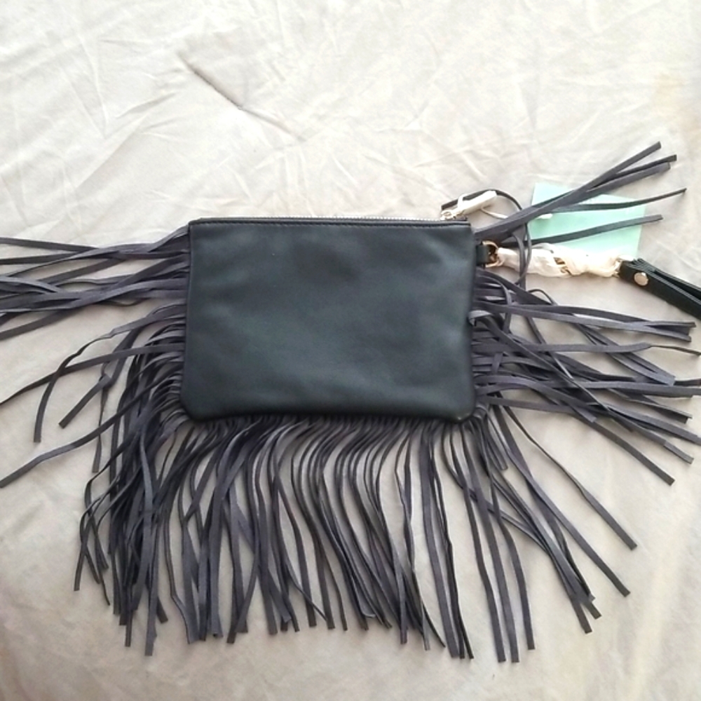 NWT Wristlet Fringed Purse
